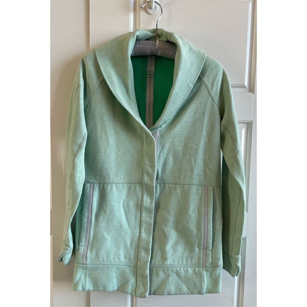 Lululemon Yin To My Yang Cardi Mint Snap Button Shawl Jacket